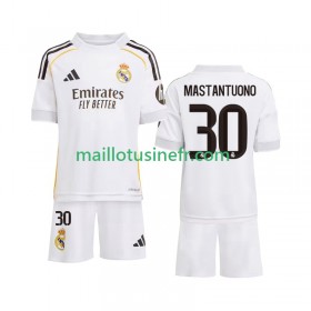 Maillot de Foot Real Madrid Mastantuono 30 Domicile 2025-26 - Enfant
